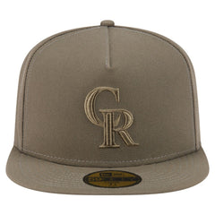Colorado Rockies Color Pack A-Frame 59FIFTY Fitted Hat Olive | New Era