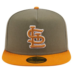 St. Louis Cardinals Two-Tone Color Pack A-Frame 59FIFTY Fitted Hat Olive/Orange | New Era
