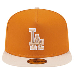 Los Angeles Dodgers Two-Tone Color Pack A-Frame 59FIFTY Fitted Hat Orange/Light Beige | New Era