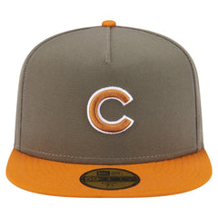 Chicago Cubs Two-Tone Color Pack A-Frame 59FIFTY Fitted Hat Olive/Orange | New Era