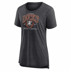 Anaheim Ducks Women's Reign Supreme Tri-Blend T-Shirt Gray