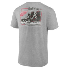 Detroit Red Wings Glory Skates T-Shirt Heather Gray
