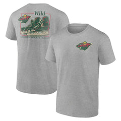 Minnesota Wild Glory Skates T-Shirt Heather Gray