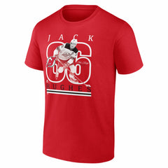 Jack Hughes New Jersey Devils Player Show T-Shirt Red