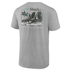 San Jose Sharks Glory Skates T-Shirt Heather Gray