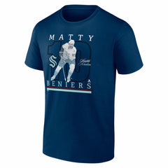 Matty Beniers Seattle Kraken Player Show T-Shirt Deep Sea Blue
