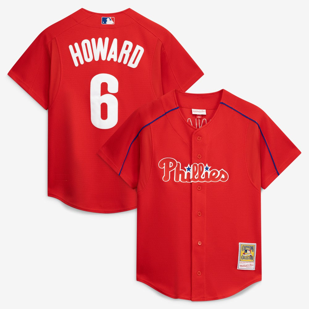 Ryan Howard Philadelphia Phillies Cooperstown Collection Batting Practice Jersey?- Red