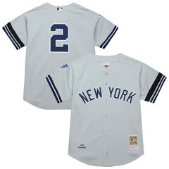 Derek Jeter New York Yankees Cooperstown Collection 2000 World Series Authentic Jersey Gray | Mitchell & Ness