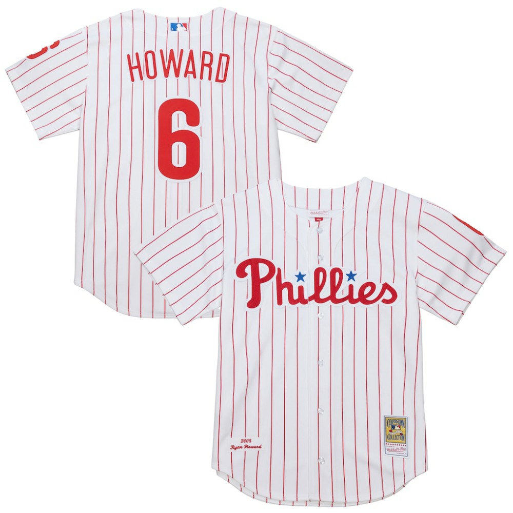 Ryan Howard Philadelphia Phillies Cooperstown Collection Authentic Jersey - White | Mitchell & Ness