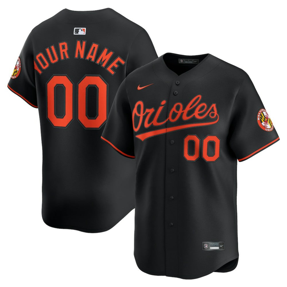 Baltimore Orioles Alternate Limited Custom Jersey - Black