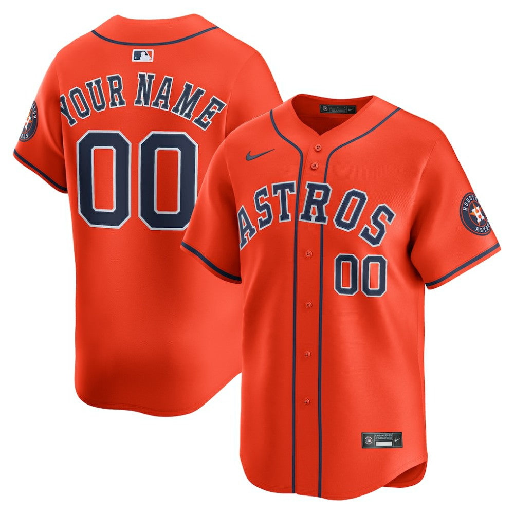 Houston Astros Alternate Limited Custom Jersey - Orange