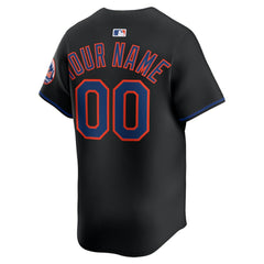 New York Mets Alternate Limited Custom Jersey - Black