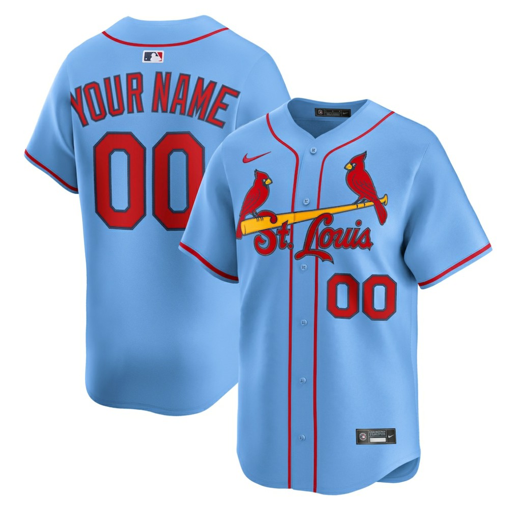 St. Louis Cardinals Alternate Limited Custom Jersey - Light Blue