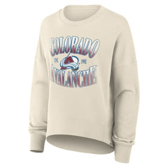 Colorado Avalanche Fanatics Women's Oversized Slice Pullover Sweatshirt Cream