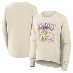 Los Angeles Kings Fanatics Women's Oversized Vintage Slice Pullover Sweatshirt Cream