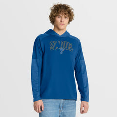 St. Louis Blues Fanatics Penalty Shot Long Sleeve Hoodie T-Shirt Blue