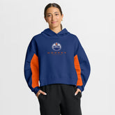 Edmonton Oilers Fanatics Women's Back Check Boxy Hoodie Royal