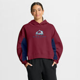 Colorado Avalanche Fanatics Women's Back Check Boxy Hoodie Burgundy