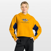 Nashville Predators Fanatics Women's Back Check Boxy Hoodie Gold