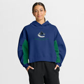Vancouver Canucks Fanatics Women's Back Check Boxy Hoodie Blue
