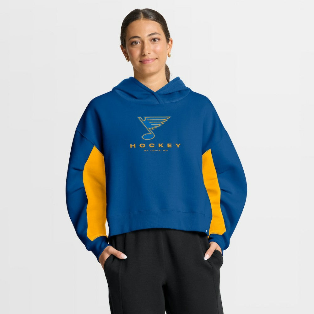 St. Louis Blues Fanatics Women's Back Check Boxy Hoodie Blue