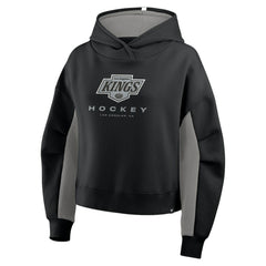 Los Angeles Kings Fanatics Women's Back Check Boxy Hoodie Black