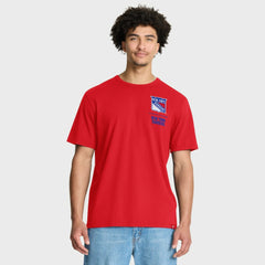 New York Rangers Fanatics Crash The Net Legacy T-Shirt Red