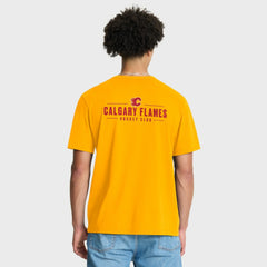 Calgary Flames Fanatics Crash The Net Legacy T-Shirt Gold