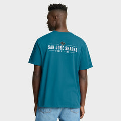 San Jose Sharks Fanatics Crash The Net Legacy T-Shirt Teal