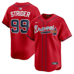 Spencer Strider Atlanta Braves Alternate Limited Player Jersey Red | Nike