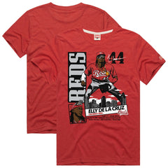 Elly De La Cruz Cincinnati Reds Homage Graphic Player Tri-Blend T-Shirt Red
