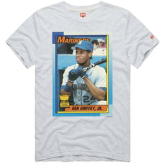 Ken Griffey Jr. Seattle Mariners Homage 1990 Topps Baseball Card Player T-Shirt Ash