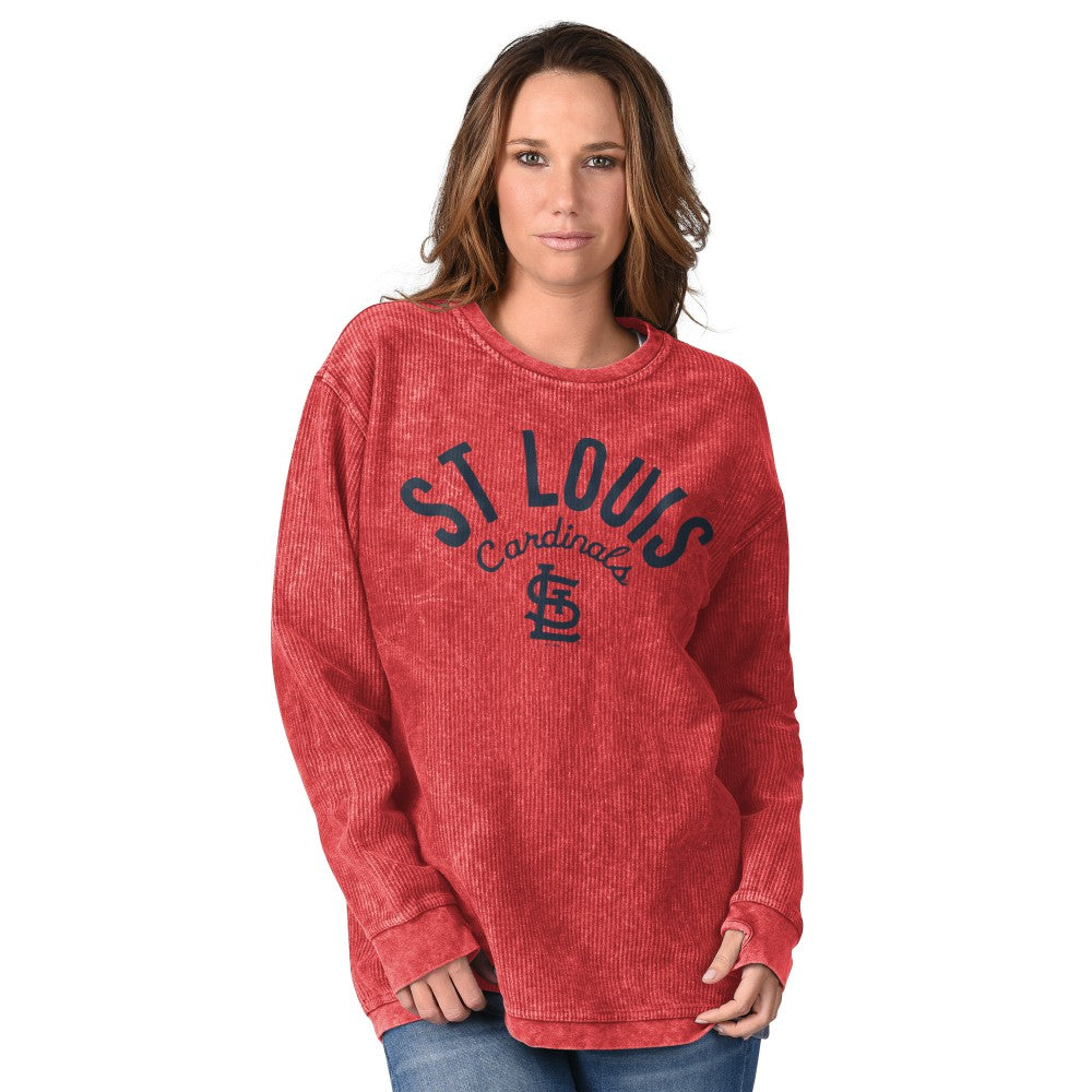 St. Louis Cardinals G-III 4Her by Carl Banks Women's Comfy Cord Pullover Sweatshirt Red