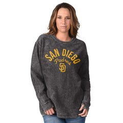 San Diego Padres G-III 4Her by Carl Banks Women's Comfy Cord Pullover Sweatshirt Black
