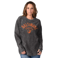 Baltimore Orioles G-III 4Her by Carl Banks Women's Comfy Cord Pullover Sweatshirt Black