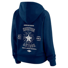 Houston Astros WEAR by Erin Andrews Women's Vintage Full-Zip Raglan Hoodie Navy