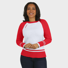 Philadelphia Phillies WEAR by Erin Andrews Women's Colorblock Raglan Sweater White