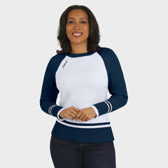 Houston Astros WEAR by Erin Andrews Women's Colorblock Raglan Sweater White
