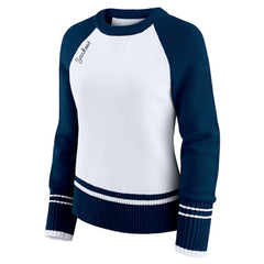 New York Yankees WEAR by Erin Andrews Women's Colorblock Raglan Sweater White