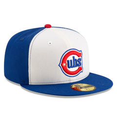 Chicago Cubs Alternate Authentic Collection On-Field 59FIFTY Fitted Hat White/Royal | New Era