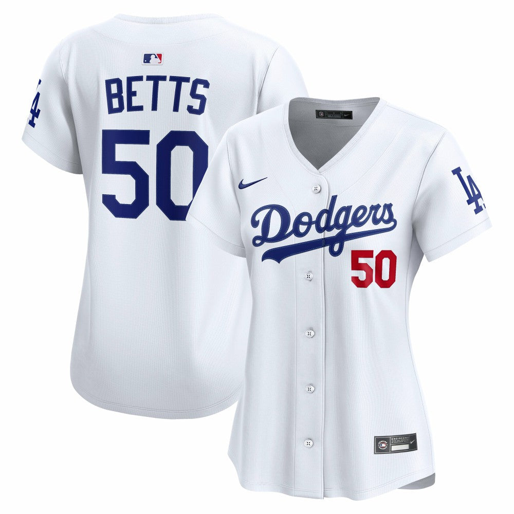 Mookie Betts Los Angeles Dodgers Women's Home Limited Player Jersey - White