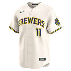 Jackson Chourio Milwaukee Brewers Home Limited Jersey Cream | Nike