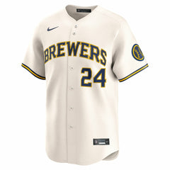 William Contreras Milwaukee Brewers Home Limited Player Jersey - Cream