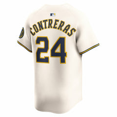 William Contreras Milwaukee Brewers Home Limited Player Jersey - Cream