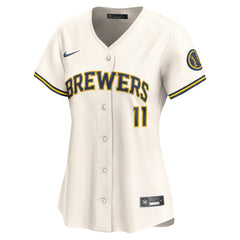 Jackson Chourio Milwaukee Brewers Women's Home Limited Player Jersey - Cream