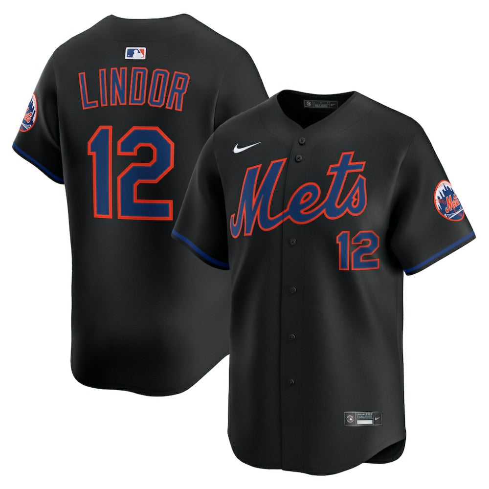 Francisco Lindor New York Mets Alternate Limited Jersey - Black