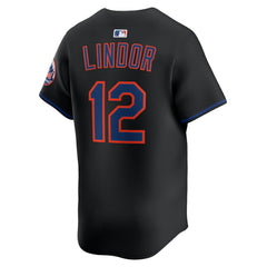 Francisco Lindor New York Mets Alternate Limited Jersey - Black