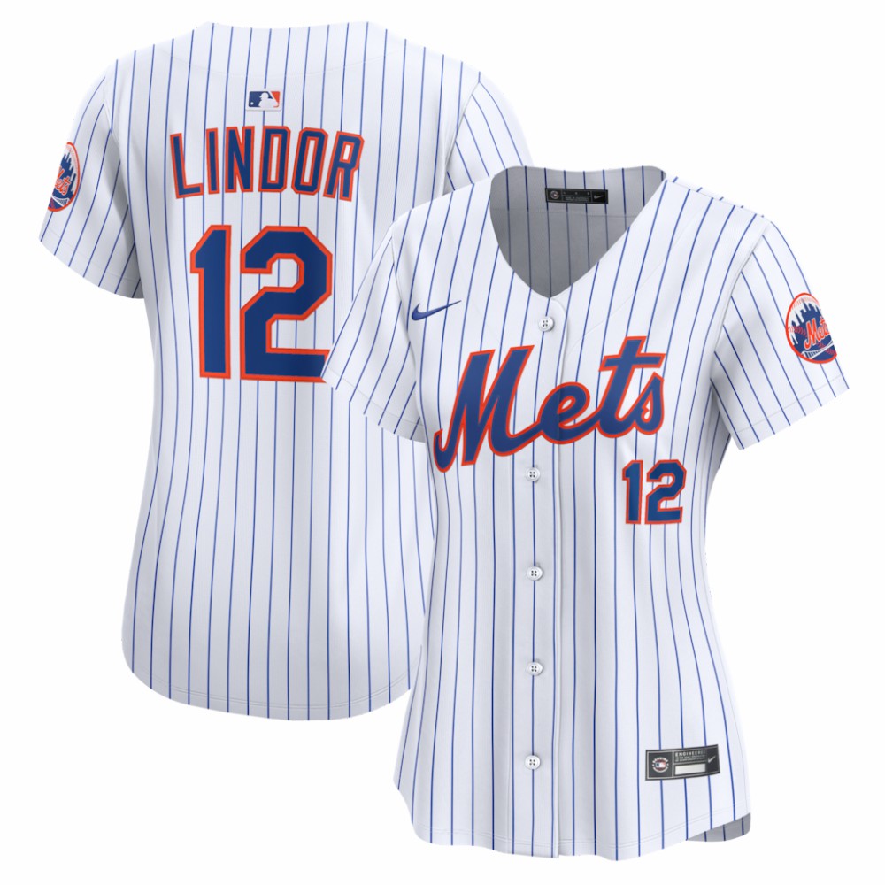 Francisco Lindor New York Mets Women's Home Limited Jersey - White