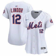 Francisco Lindor New York Mets Women's Home Limited Jersey - White
