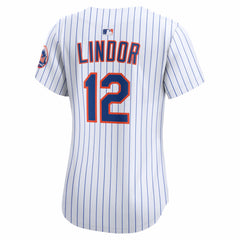 Francisco Lindor New York Mets Women's Home Limited Jersey - White